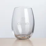 Carlita Stemless Wine Glass 17 oz - Deep Etch