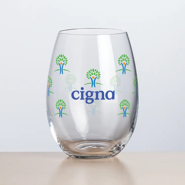 Carlita Stemless Wine Glass 17 oz - Multicolor
