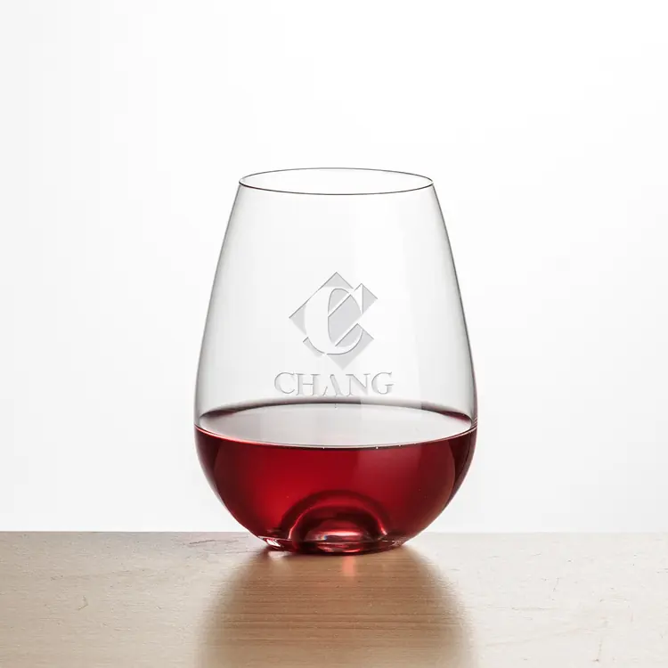 Edderton Stemless Wine Glass 11 oz - Deep Etch