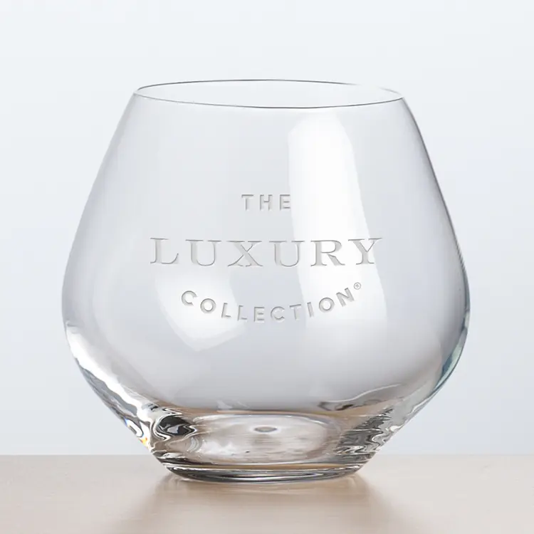Florentina Stemless Wine Glass 19 oz - Deep Etch