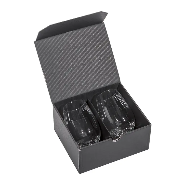 Glenarden Stemless Wine Glass 20 oz - Deep Etch #2