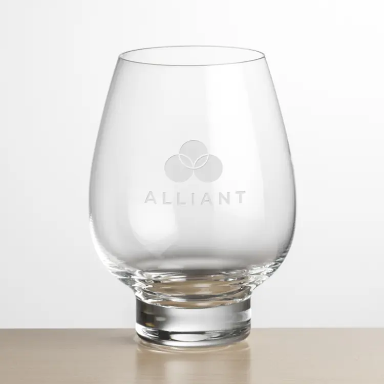 Glenarden Stemless Wine Glass 20 oz - Deep Etch