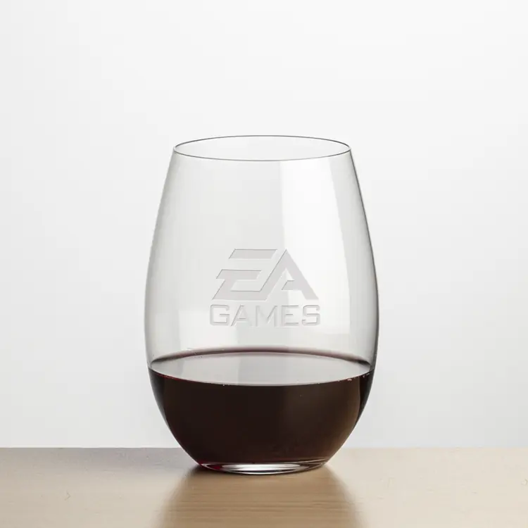 Laurent Stemless Wine Glass 18.5 oz - Deep Etch