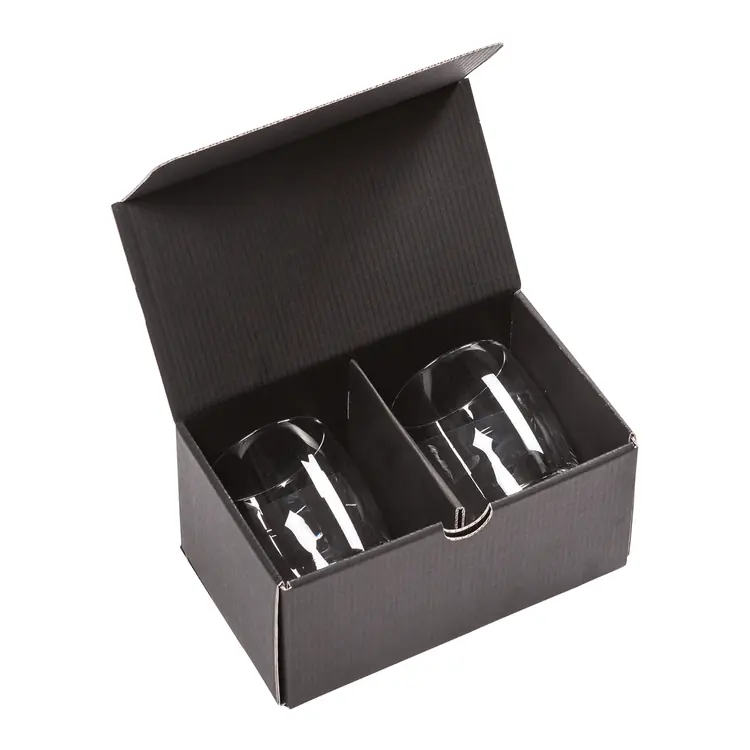 Leeds Stemless Wine Glass 16 oz - Deep Etch #2