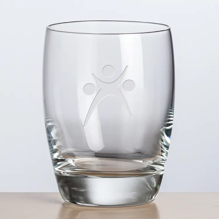 Leeds Stemless Wine Glass 16 oz - Deep Etch