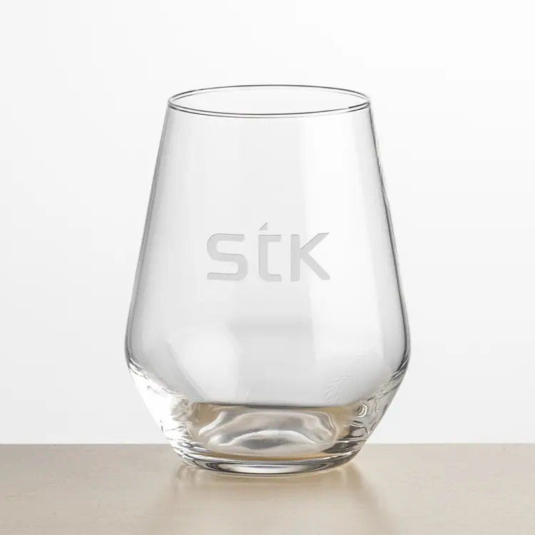 Mandelay Stemless Wine Glass 13.5 oz - Deep Etch