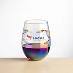 Miami Stemless Wine Glass 19 oz - Multicolor