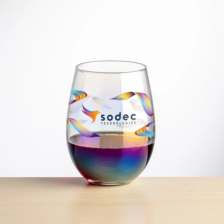 Miami Stemless Wine Glass 19 oz - Multicolor