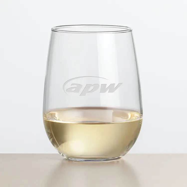 Ossington Stemless Wine Glass 17 oz - Deep Etch