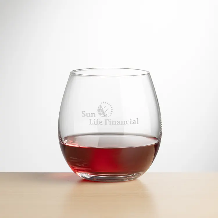 Redmond Stemless Wine Glass 15 oz - Deep Etch