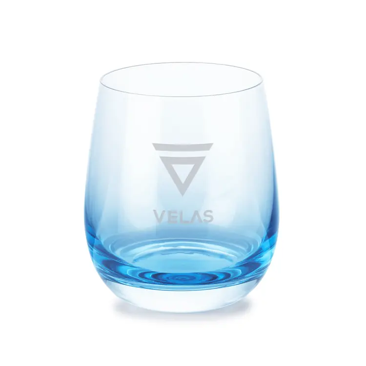 Soudan Stemless Wine 11.5 oz Blue - Deep Etch