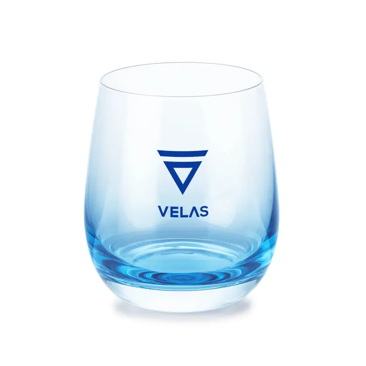 Verre à vin sans pied Soudan 11.5 oz bleu - Imprimé