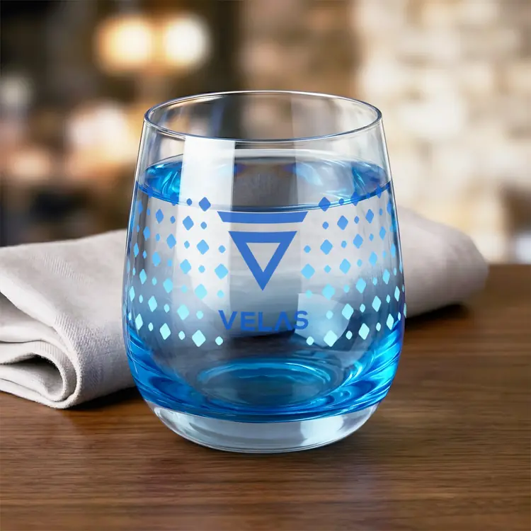 Verre à vin sans pied Soudan 11.5 oz bleu - VividPrint #2