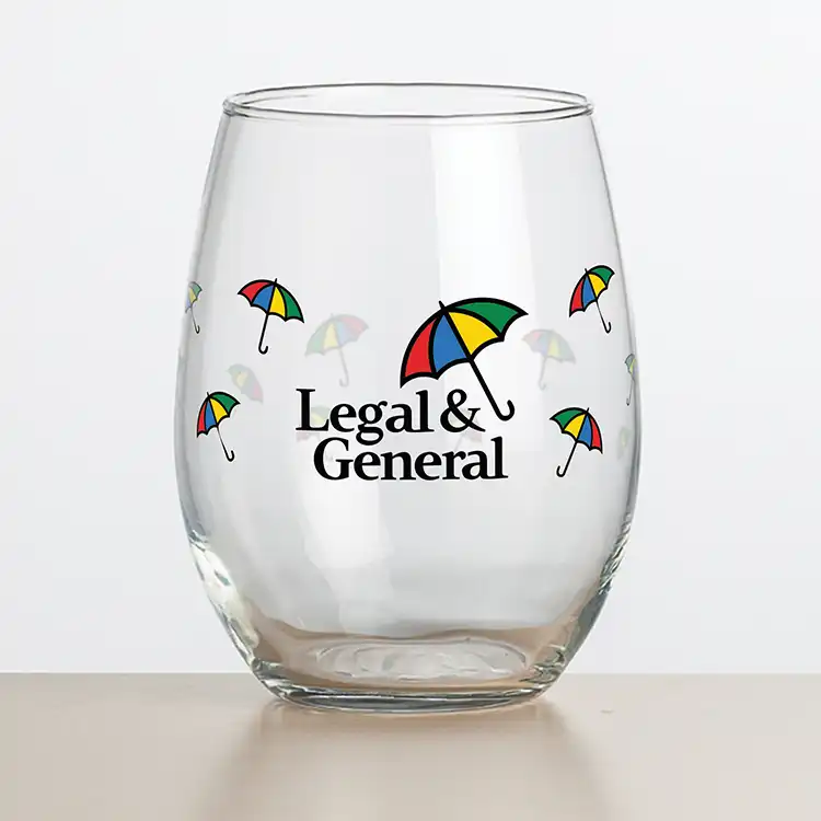 Stanford Stemless Wine Glass 21 oz - Full Color