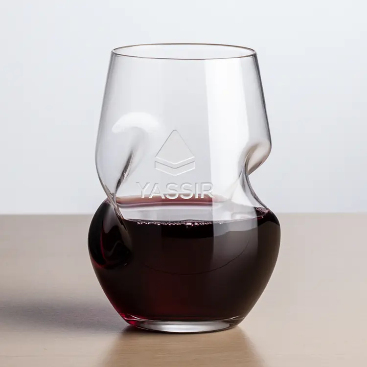 Tallandale Stemless Wine Glass 8 oz - Deep Etch