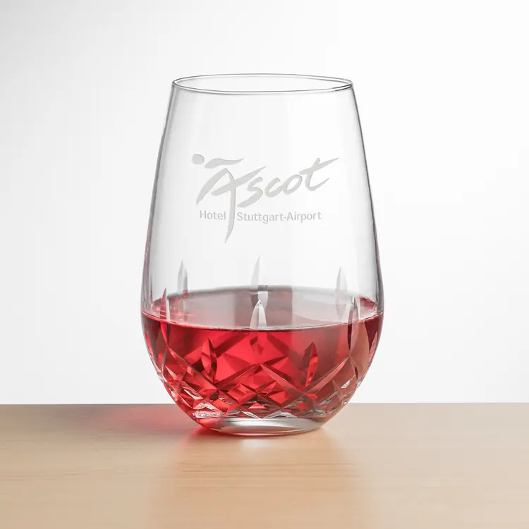 Templeton Stemless Wine Glass 18 oz - Deep Etch