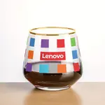 Verre à vin sans pied Tucson 11 oz à bord doré - Multicolore