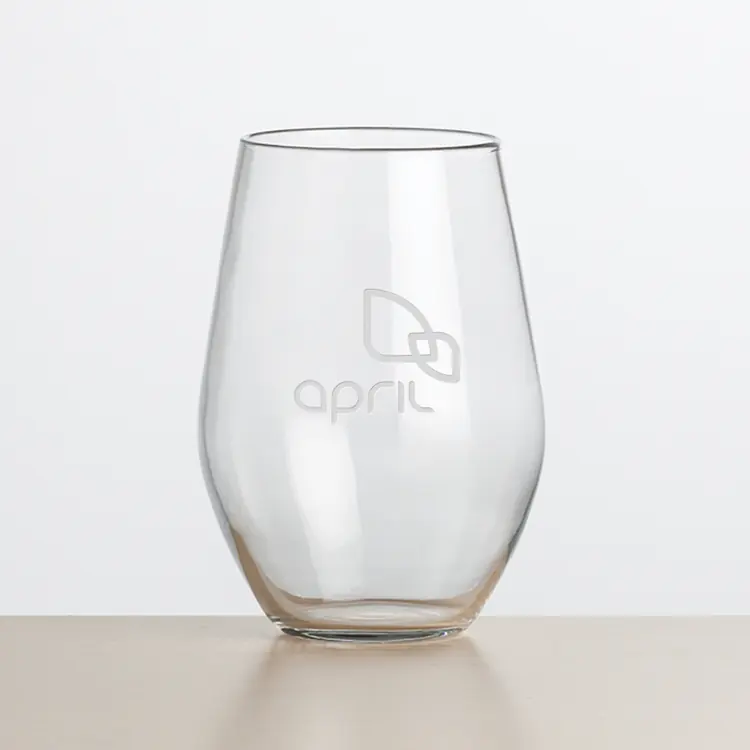 Vale Stemless Wine Glass 11.5 oz - Deep Etch
