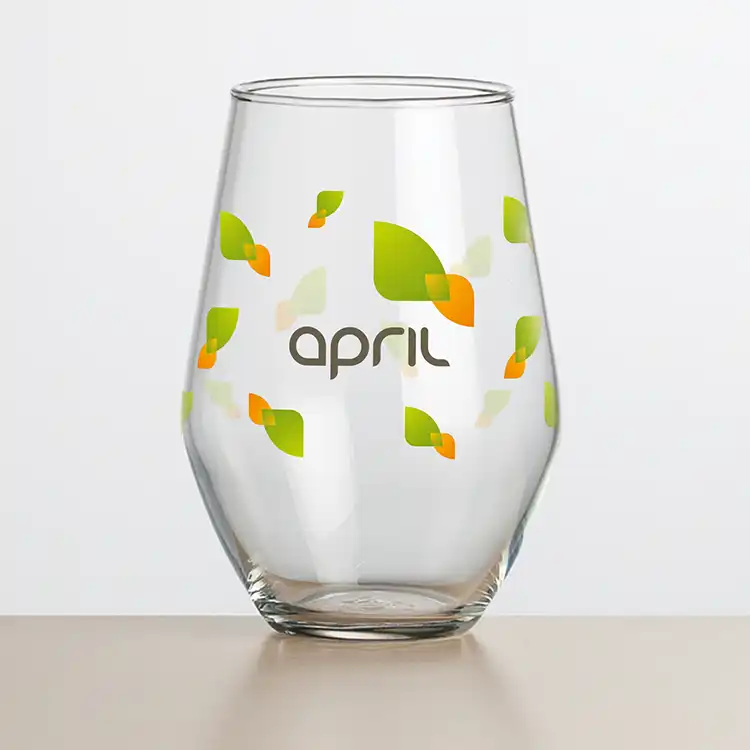 Vale Stemless Wine Glass 19 oz - Full Color
