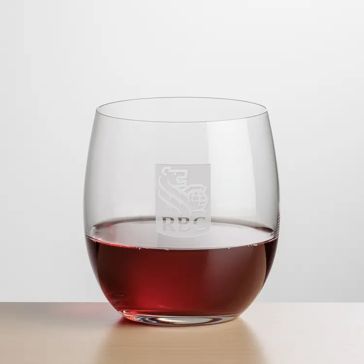 Zacata Stemless Wine Glass 14 oz - Deep Etch