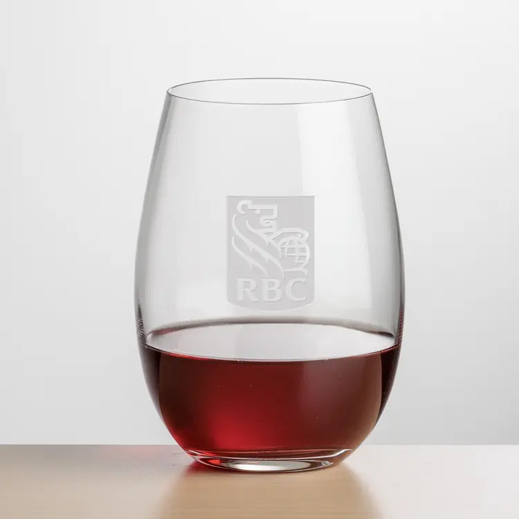 Zacata Stemless Wine Glass 19 oz - Deep Etch
