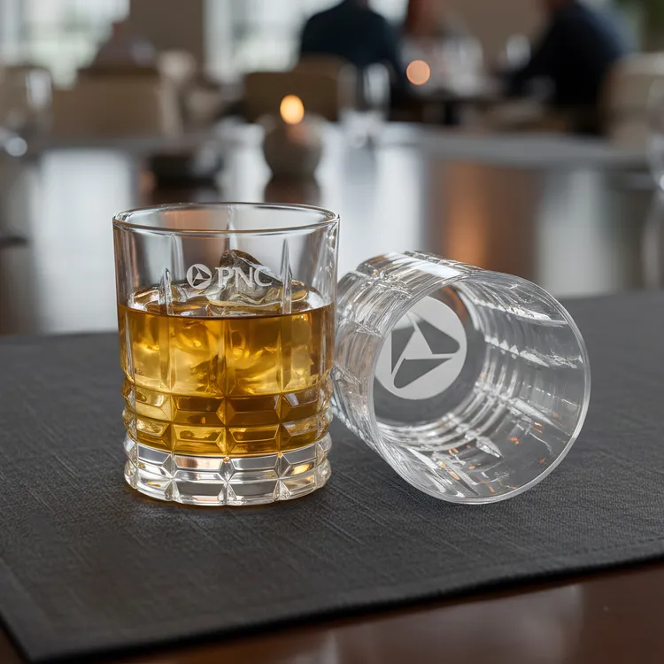 Fortino 10.5 oz Whisky Glass - Deep Etch #8