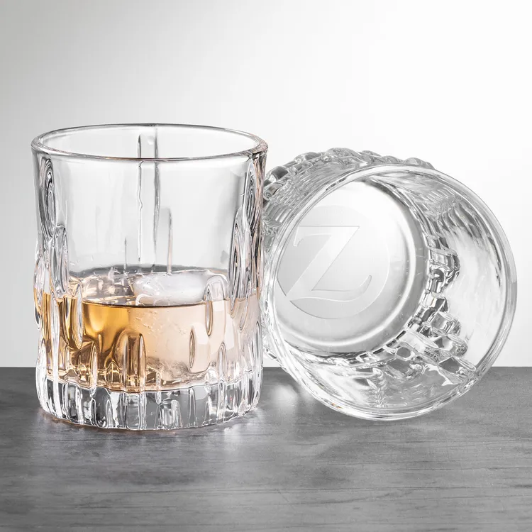 Newport 10 oz Whisky Glass - Deep Etch #2