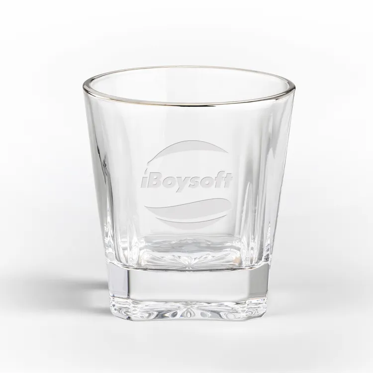 Verre à whisky Santana 10.5 oz à bord argenté - Gravure