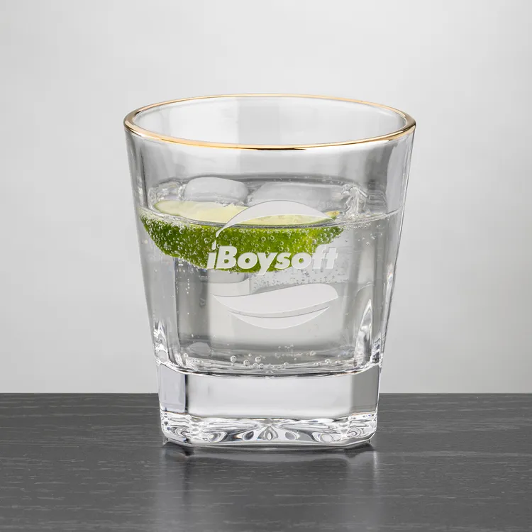Verre à whisky Santana 10.5 oz à bord doré - Gravure #2