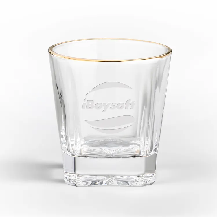 Verre à whisky Santana 10.5 oz à bord doré - Gravure