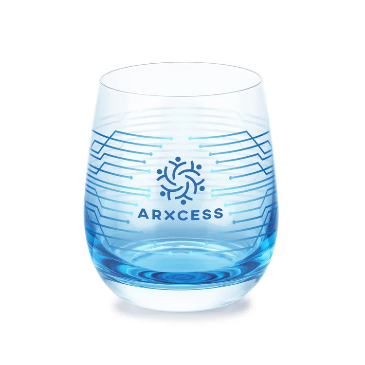 Verre à whisky Soudan 11.5 oz à base bleue - Multicolore