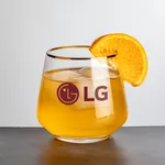 Verre à whisky Tucson 11 oz à bord doré - Imprimé