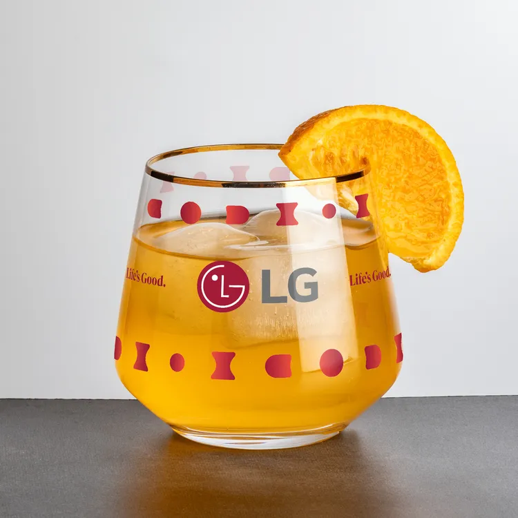 Verre à whisky Tucson 11 oz à bord doré - Multicolore
