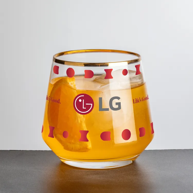 Verre à whisky Tucson 13.5 oz à bord doré - Multicolore