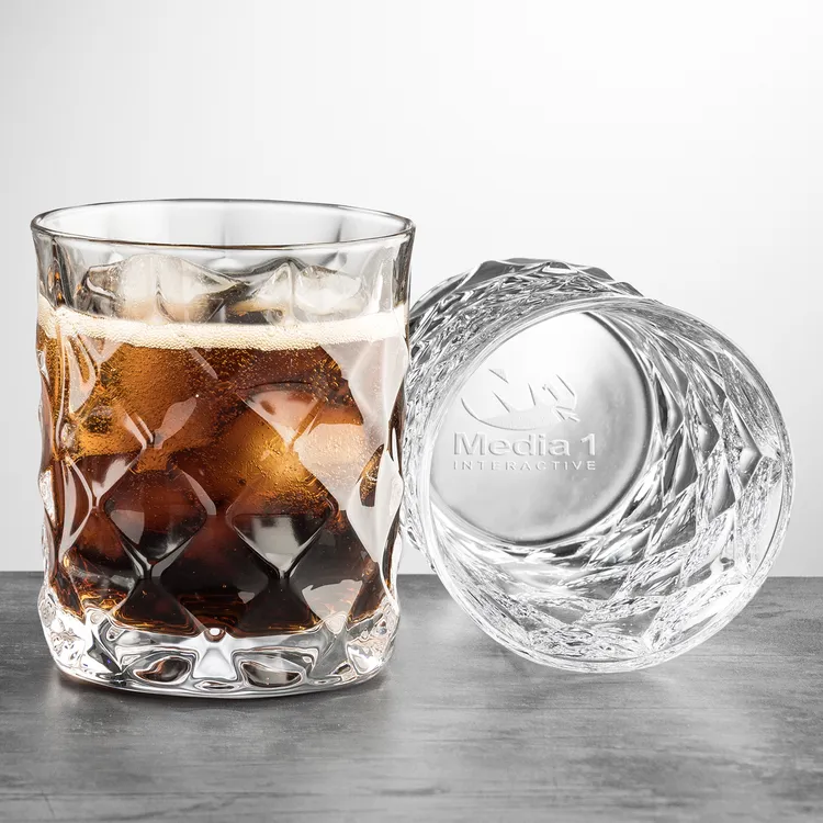 Woodward 10 oz Whisky Glass - Deep Etch