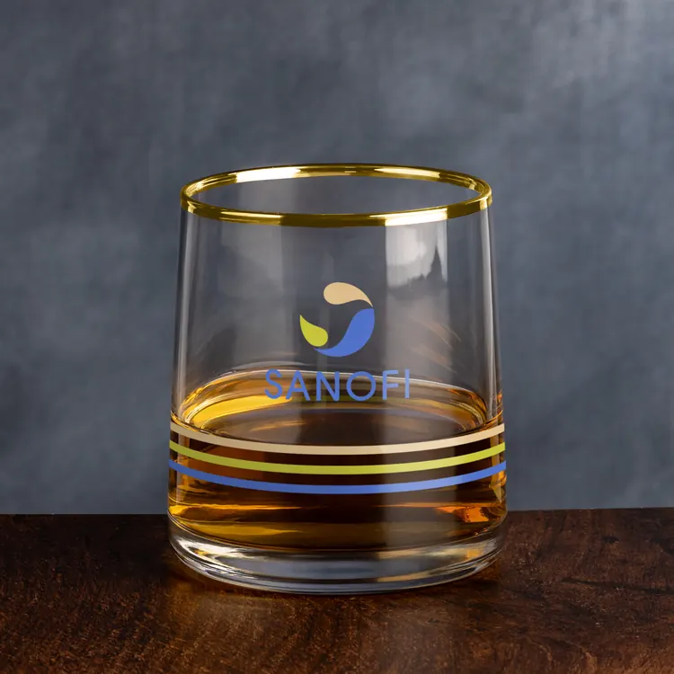 Verre de dégustation à whisky Aberfoyle 9 oz à bord doré - Multicolore