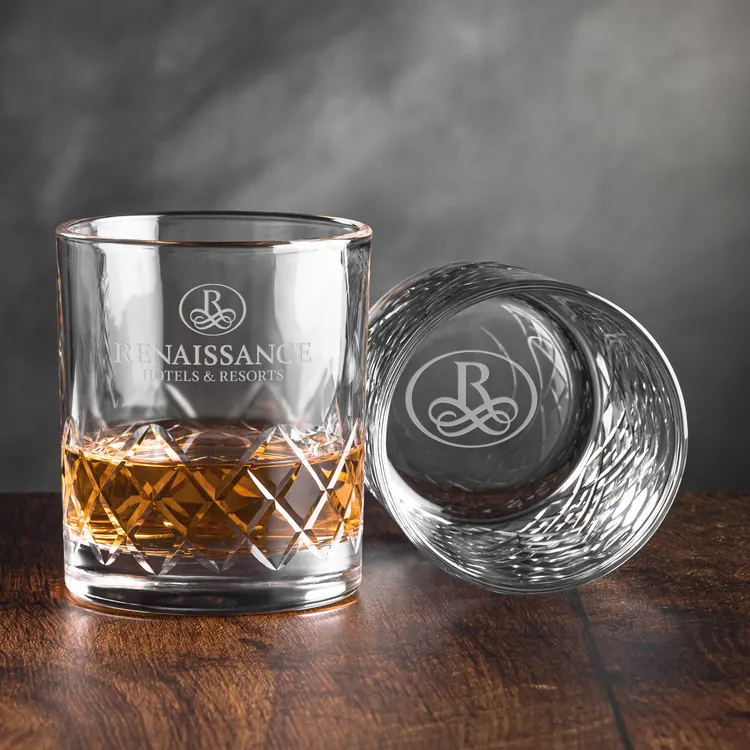 Ladhar Whisky Tasting Glass 12 oz - Deep Etch #5