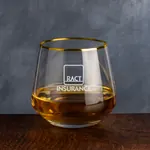 Verre de dégustation à whisky Tucson 11 oz à bord doré - Gravure