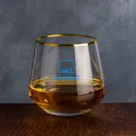Tucson Whisky Tasting Glass 11 oz Gold Rim - Imprinted