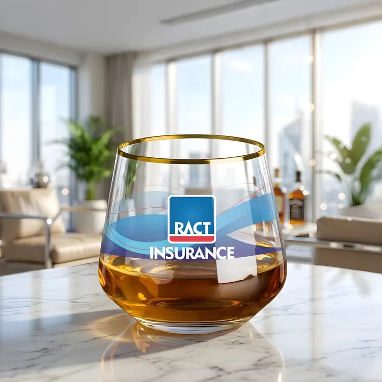 Verre de dégustation à whisky Tucson 11 oz à bord doré - Multicolore #6