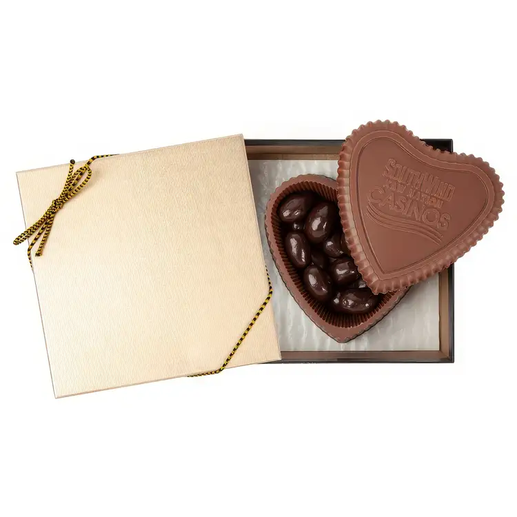 Edible Chocolate Heart Box with Assorted Confections #2
