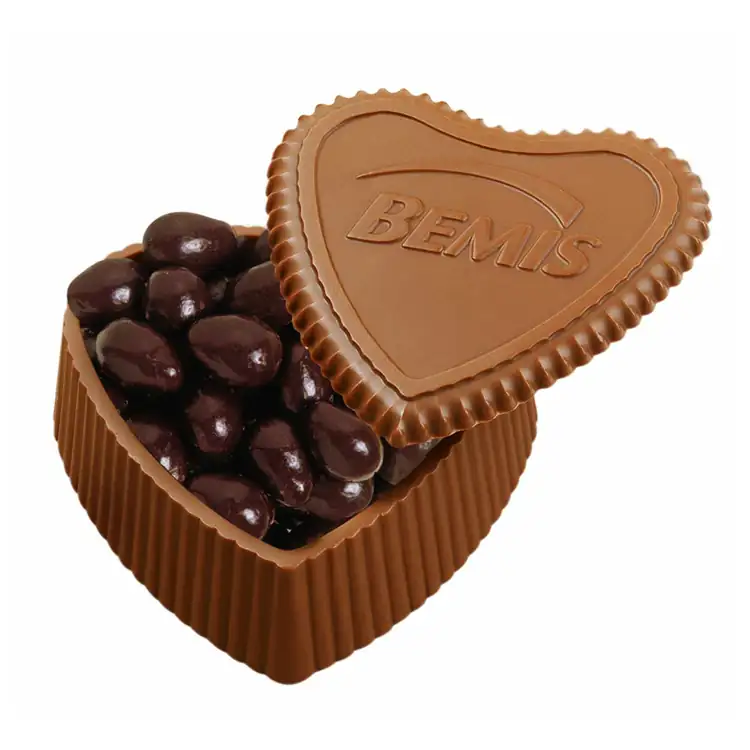 Edible Chocolate Heart Box with Assorted Confections