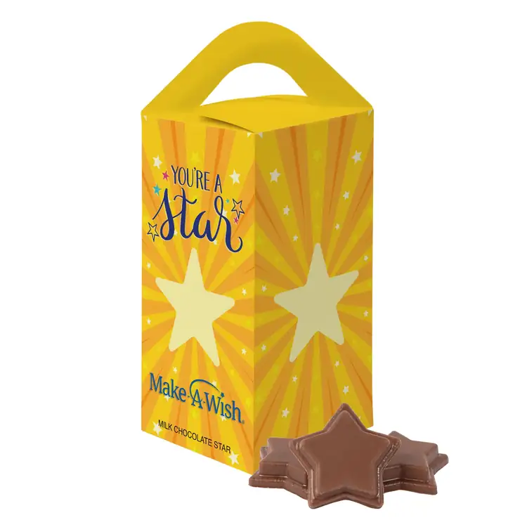 Tote Box with .75 oz Milk Chocolate Stars