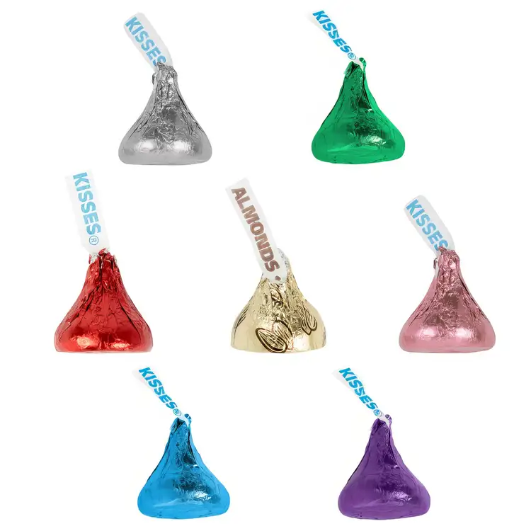 Boîte métallique de chocolats Hershey's Kisses en feuilles colorées #10