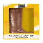 Chocolat moulé en forme de botte de cowboy en boîte à fenêtre