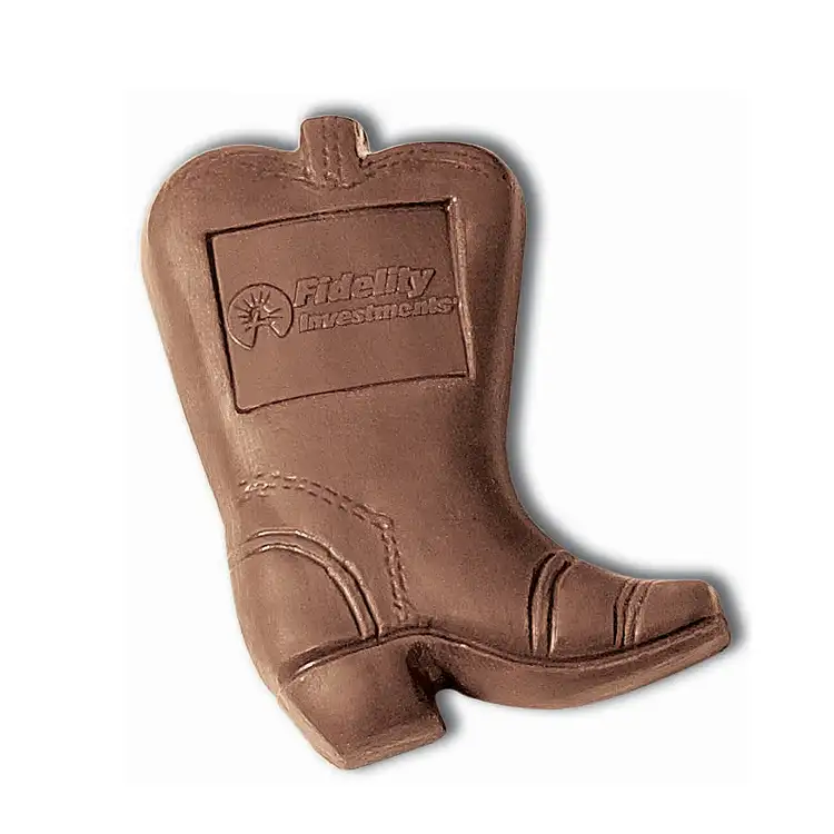 Chocolat moulé en forme de botte de cowboy