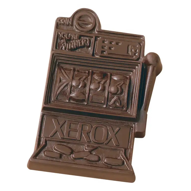 Chocolat moulé en forme de machine à sous