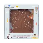 Chocolat moulé en forme de palmier en boîte à fenêtre