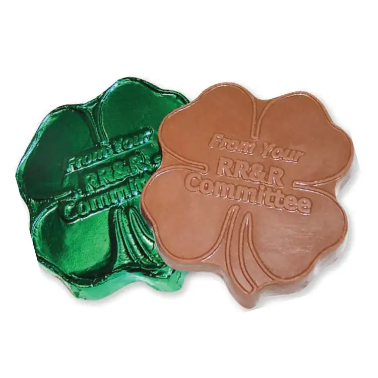 Chocolat moulé en forme de trèfle