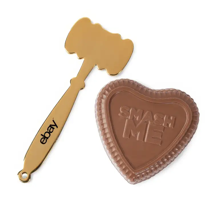 Smash Chocolate Heart with Candy Hearts #4